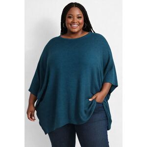 Lane Bryant Teal Green Sweater Women’s Size 3X Plus Soft Knit Basic Pullover Top